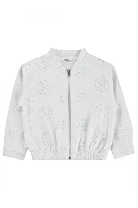 Kız Çocuk Ceket 10-13 Yaş Kırık Beyaz - Paket