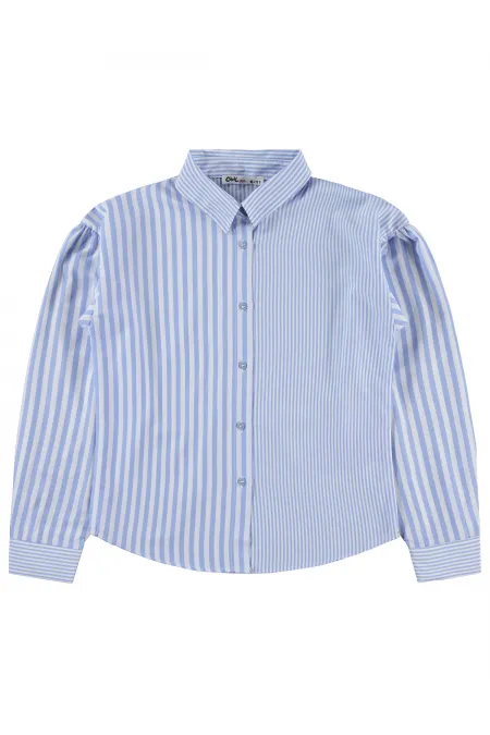 T-shirt pour fille, 10-13 ans, bleu - Lot