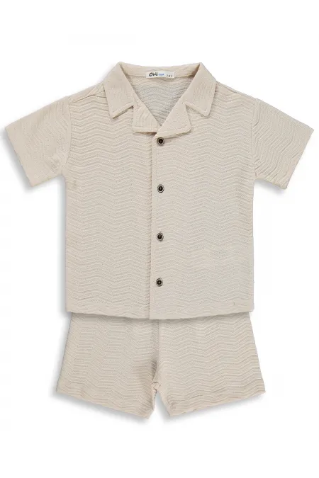 Ensemble d'équipe garçon 2-5 ans beige - Emballage