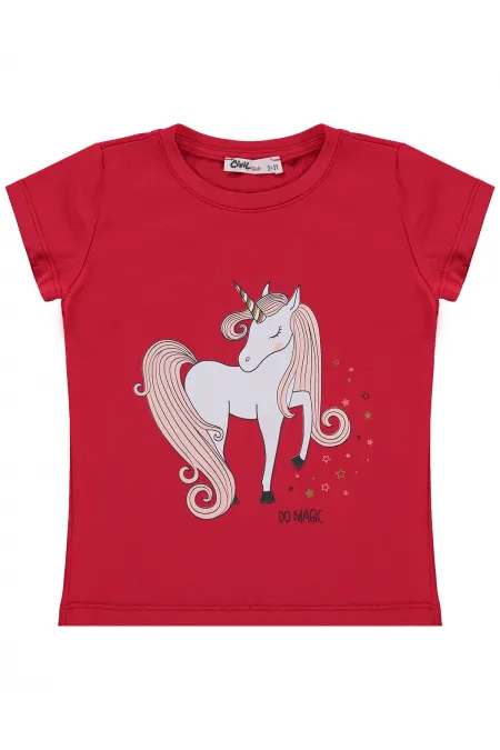 Girls' T-Shirt Km 2-5 Years Red - Pack