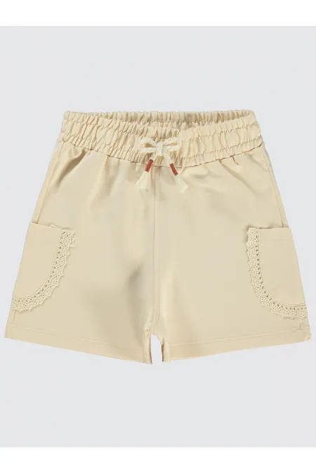 Kız Çocuk Şort 2-5 Yaş Bej - Paket