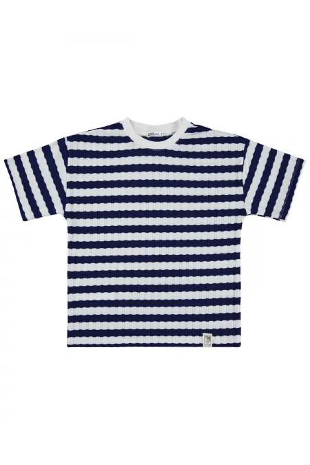 T-shirt garçon, 6-9 ans, bleu marine - Lot