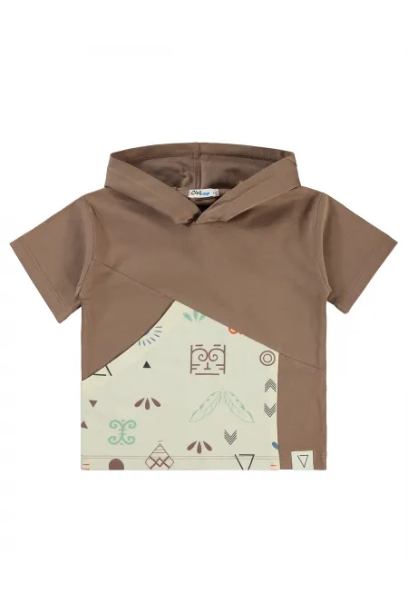 T-shirt garçon marron 2-5 ans - Emballage