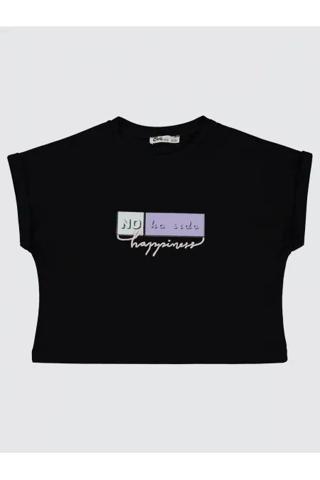 Girls T-Shirt 6-9 Years Old Black - Pack