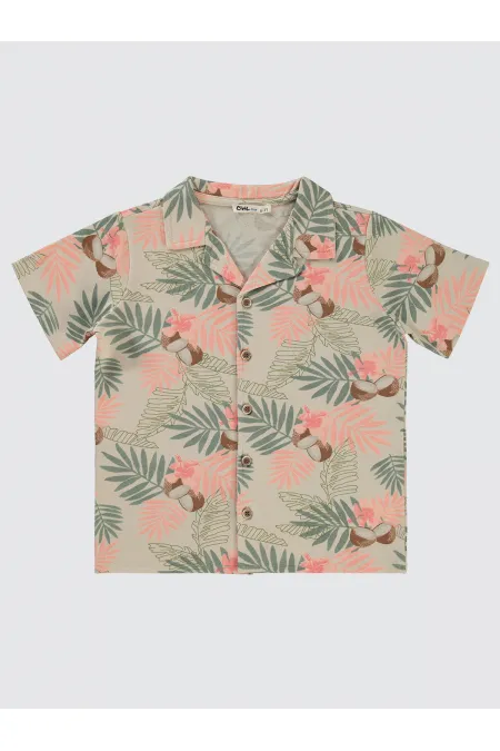 Chemise garçon beige 10-13 ans - Emballage