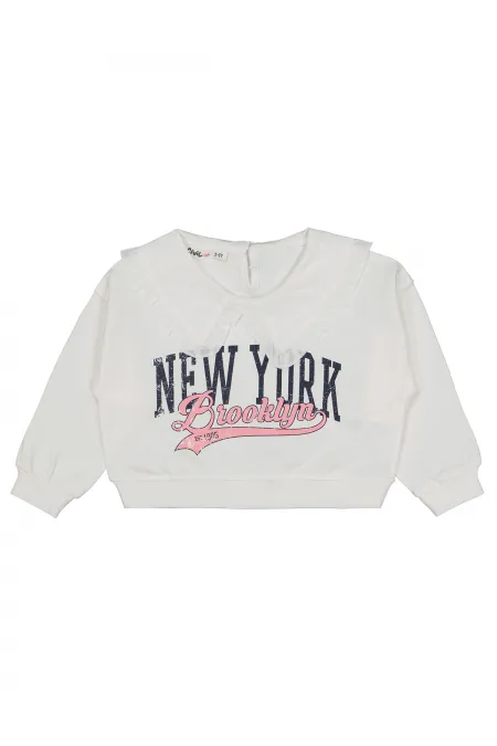 Kız Çocuk Sweatshirt 2-5 Yaş Ekru - Paket