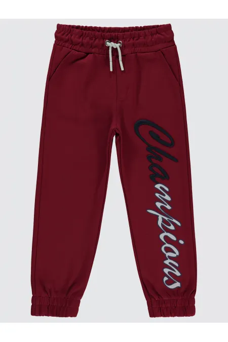 Bas de survêtement garçon 6-9 ans bordeaux - Lot