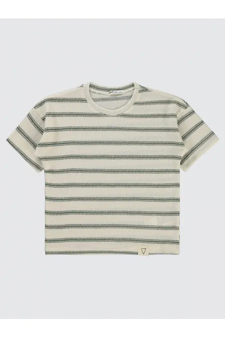 Lot de T-shirts kaki pour garçons de 6 à 9 ans