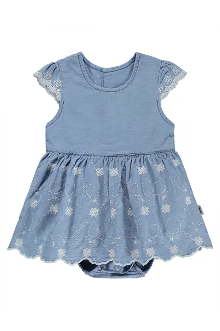 Combinaison et robe bébé 0-24 mois bleues - Ensemble