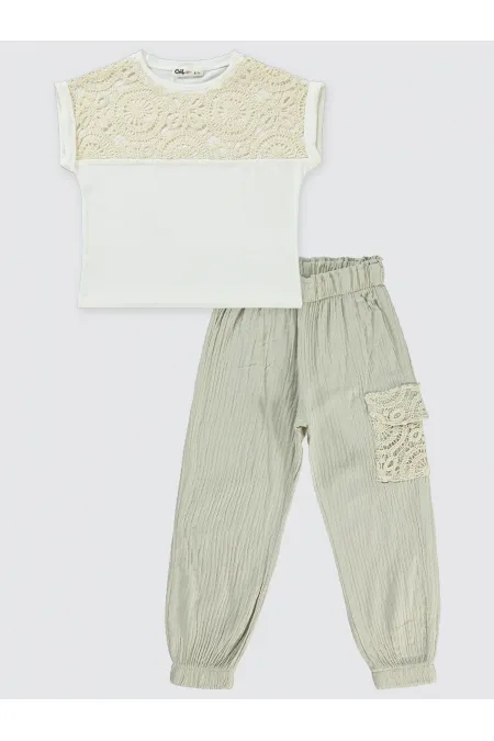 Girls' Set 6-9 Years Old Gray - Package