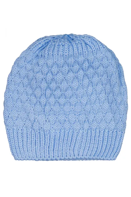 Bonnet et chapeau bébé 0-24 mois bleus - Lot