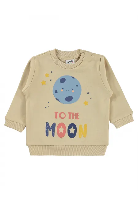 Bebek Sweatshirt 0-24 Ay Sütlükahve - Paket