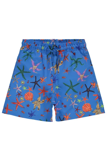 Erkek Çocuk Deniz Şort 6-9 Yaş Mavi - Paket