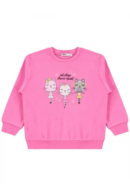 Sweat-shirt pour fille Km 2-5 ans Rose foncé - Emballage