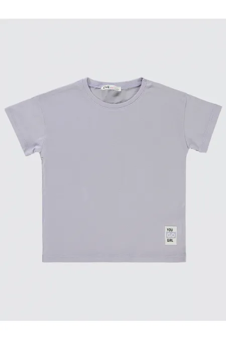 Kız Çocuk Tişört 2-5 Yaş Galaktik Leylak - Paket