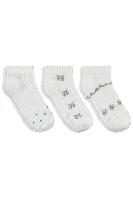 Chaussettes courtes pour filles, 2-9 ans, taille standard - Lot