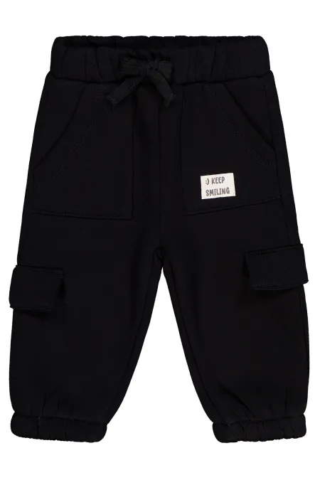Baby Tracksuit Bottoms 0-24 Months Black - Pack