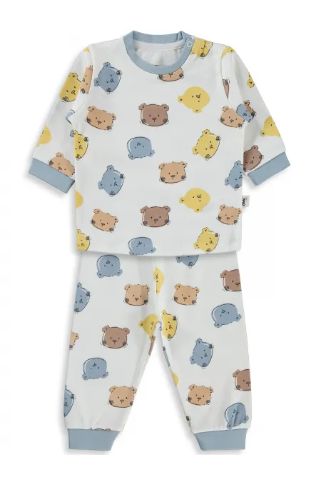 Ensemble pyjama bébé 0-24 mois bleu ciel - Emballage