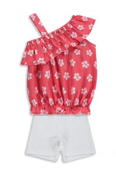 Kız Çocuk Takım 6-9 Yaş Nar - Paket