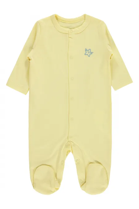 Grenouillère bébé 0-24 mois jaune - Emballage