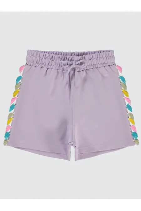 Kız Çocuk Şort 6-9 Yaş Lila - Paket