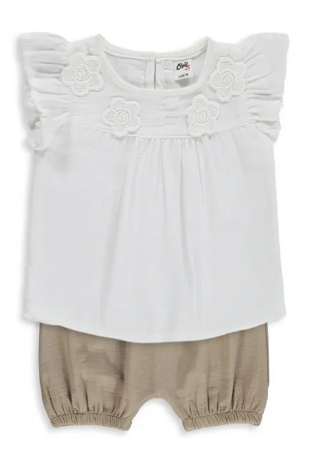 Ensemble bébé 0-24 mois, blanc cassé - Emballage