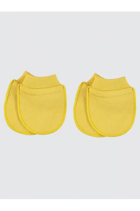 Gants pour bébé 0-24 mois moutarde - Lot