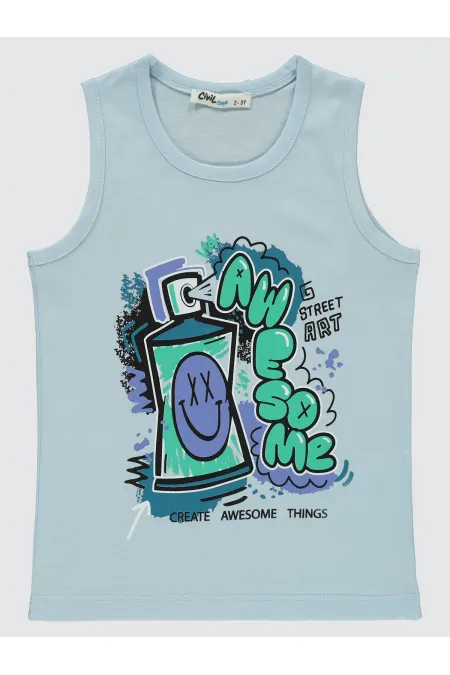 Lot de T-shirts bleu glacier pour garçons de 2 à 5 ans