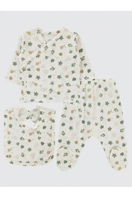 Baby Bodysuit Sets 0-24 Months Ecru - Package