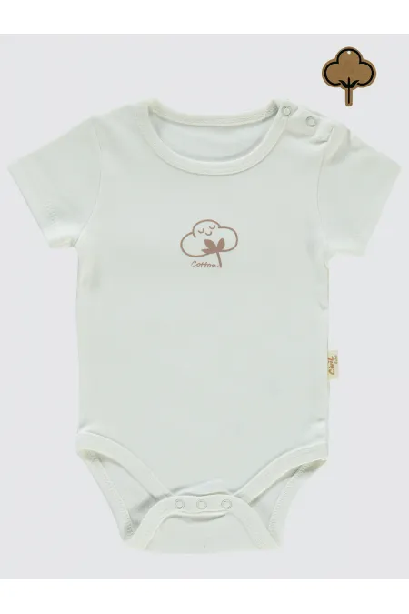Bebek Çıtçıtlı Badi 0-24 Ay Ekru - Paket