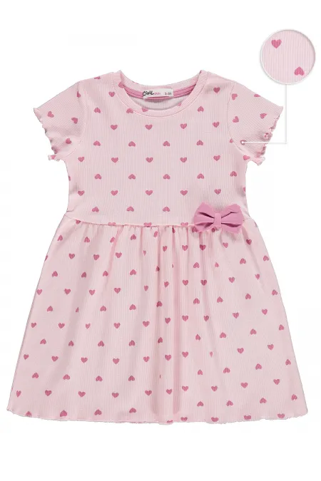 Kız Çocuk Jile ve Elbise 2-5 Yaş Pudra - Paket