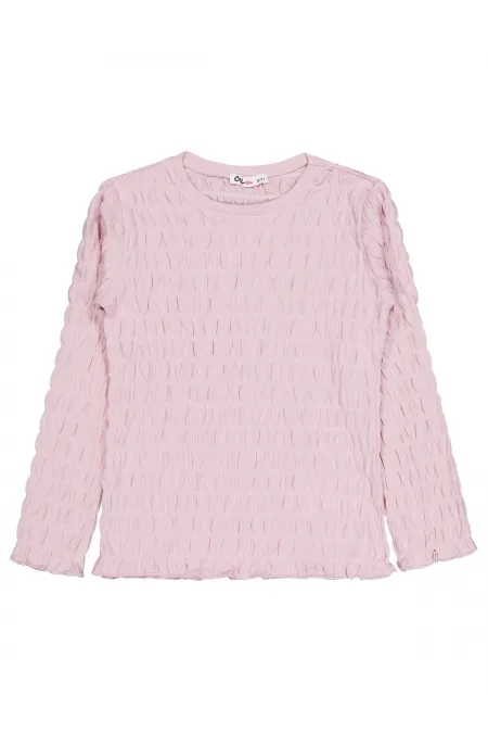 Kız Çocuk Sweatshirt 6-9 Yaş Açık Gül Kurusu - Paket