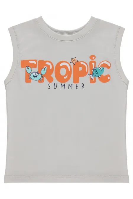 Erkek Çocuk Tişört 2-5 Yaş Koyu Taş Rengi - Paket