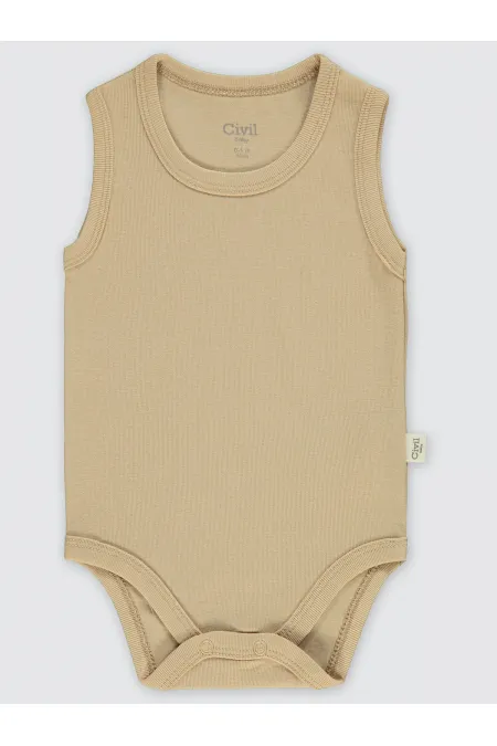 Bebek Çıtçıtlı Badi 0-24 Ay Sütlükahve - Paket