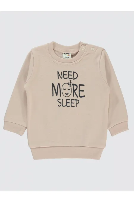 Bebek Sweatshirt 0-24 Ay Pudra - Paket