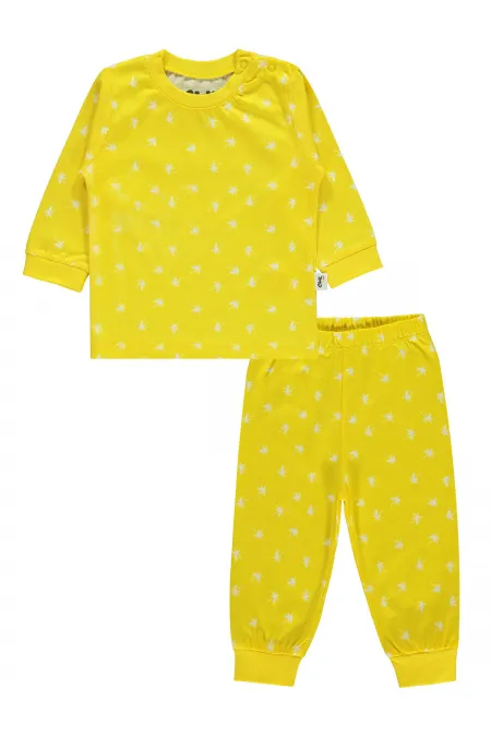 Bebek Pijama Takımı 0-24 Ay Sarı - Paket