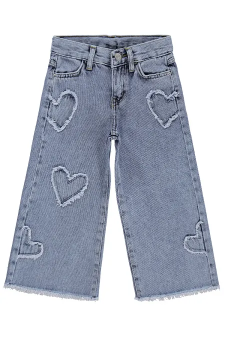 Girls' Denim Trousers, Ages 2-5, Ice Blue - Pack Girls' Denim Trousers, Ages 2-5, Ice Blue - Pack