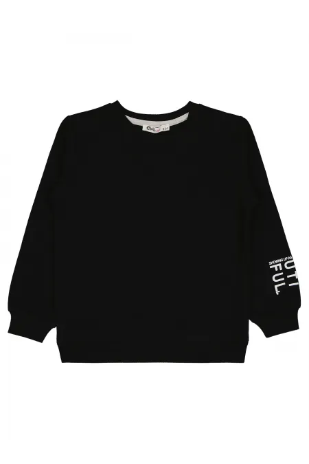 Kız Çocuk Sweatshirt 6-9 Yaş Siyah - Paket