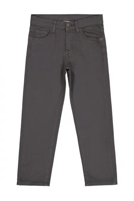 Pantalon garçon 6-9 ans, couleur fumée - Emballage