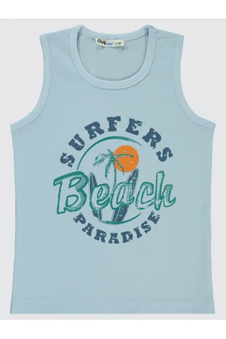 Lot de T-shirts bleu glacier pour garçons de 2 à 5 ans