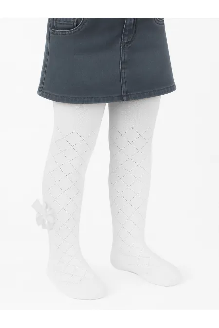 Kız Çocuk Külotlu Çorap 2-9 Yaş Beyaz - Paket