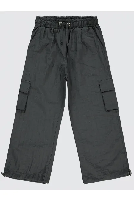 Pantalon fille 6-9 ans, couleur fumée - Emballage