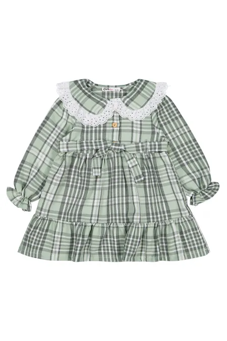 Girl's Vest and Dress 2-5 Years Green - Package
