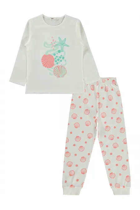 Ensemble pyjama fille, 6-9 ans, blanc cassé - Emballage