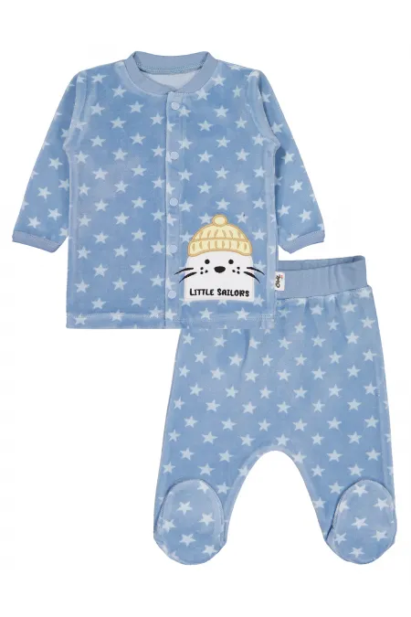 Baby Pajama Set 0-24 Months Ice Blue - Pack