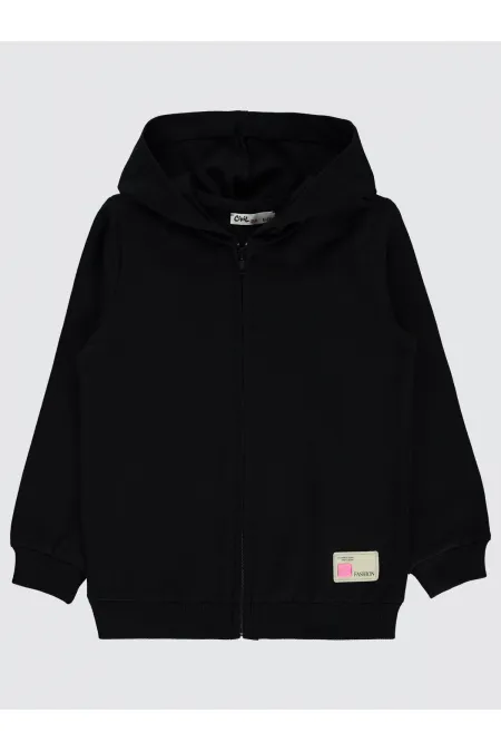 Gilet noir pour fille de 6 à 9 ans - Emballage