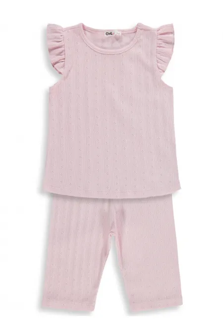 Kız Çocuk Pijama Takımı 2-5 Yaş Pembe - Paket