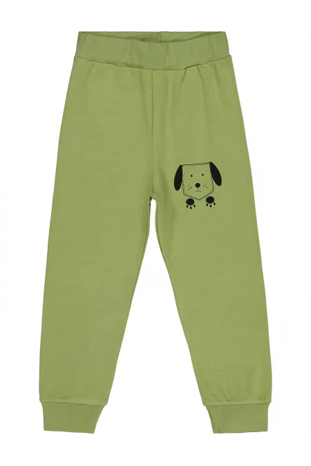 Bas de survêtement garçon Km 2-5 ans kaki - Emballage