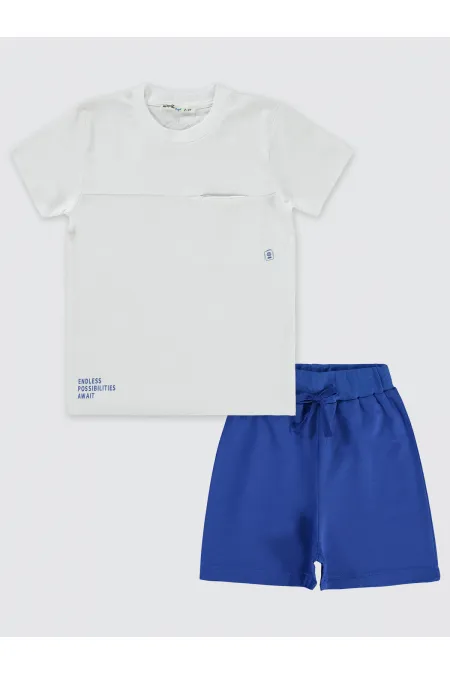 Erkek Çocuk Takım 2-5 Yaş Beyaz - Paket