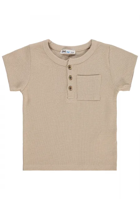 T-shirt garçon, 2-5 ans, couleur vison - Lot